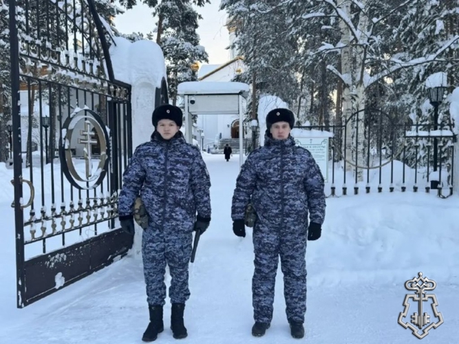 В Югре Росгвардия обеспечила безопасность во время празднования Крещения Господня